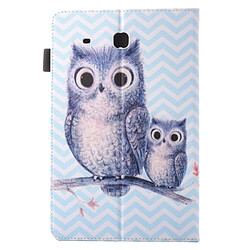 Avis Wewoo Housse Étui pour Samsung Galaxy Tab E 9.6 / T560 Belle Bande Dessinée Wave Owl Motif Horizontal en cuir Flip avec support & Slots de cartes Pen Slot