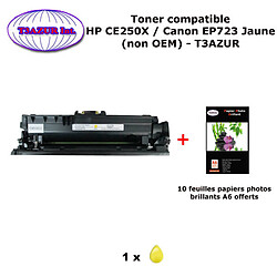 Toner générique Canon CRG-723 Jaune pour imprimante Canon LBP 7750Cdn, CRG 723 +10f PPA6 -T3AZUR