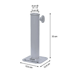 Mendler Support pour ancrage au sol HWC-A96, support de parasol pour ancrage au sol, métal Ø 38-48mm