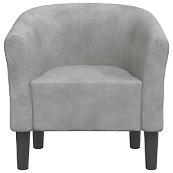 Avis Maison Chic Fauteuil relax,Chaise pour salon cabriolet gris clair velours -MN51593