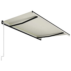 Avis vidaXL Auvent rétractable automatique 400x300 cm Crème