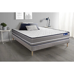 ACTISOM Ensemble matelas à mémoire ACTIMEMO PUR 200x200cm 3zones de confort + sommier KIT gris