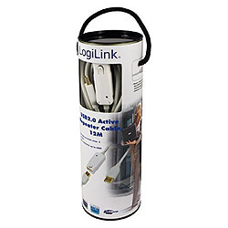 LogiLink UA0092 Câble USB 2.0 avec répéteur 12 m Blanc