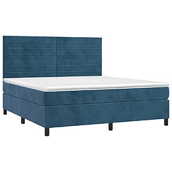 Avis Sommier à lattes LED,Cadre à lattes de lit avec matelas pour Adulte Bleu foncé 160x200 cm -MN95206