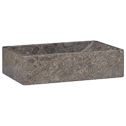 vidaXL Lavabo 45x30x12 cm marbre gris brillant