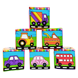 Bloc de construction en tissu Baby Intelligence de 7 cm, mosaïque d'animaux et d'automobiles A