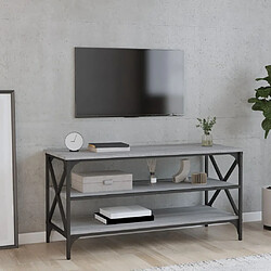 vidaXL Meuble TV Sonoma gris 100x40x50 cm Bois d'ingénierie