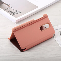 Wewoo Coque Housse en cuir pour miroir OnePlus 6 avec support or rose pas cher