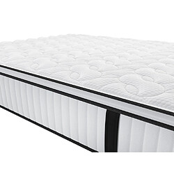 Vente-Unique Matelas 140 x 190 cm anti-feu ressorts ensachés et surmatelas intégré ép.28cm - DELICE de DREAMEA HOTEL pas cher