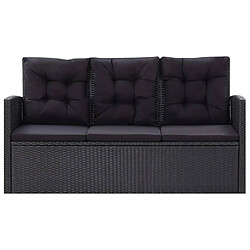 Avis Maison Chic Salon de jardin 6 pcs + coussins - Mobilier/Meubles de jardin - Table et chaises d'extérieur Résine tressée Noir -MN76442