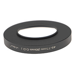 vhbw Bague d'adaptation de filtre Step-Up de 49 mm vers 77 mm compatible avec boîte mate (matte box) 80 mm O.D. - Adaptateur, aluminium, noir-mat