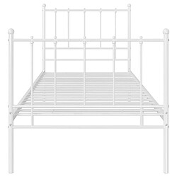 Acheter Maison Chic Lit adulte - Lit simple Cadre de lit,Structure du lit Contemporain Blanc Métal 100x200 cm -MN20973