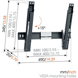 Acheter Support mural inclinable pour écran de 26 à 55 - thin415 - VOGEL'S