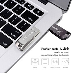 Acheter Wewoo Clé USB Disque en U rotatif métal haute vitesse MicroDrive 64Go USB 3.0 Gris