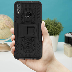 Avis Avizar Coque Honor 8X Antichocs Silicone + Polycarbonate Support intégré Noir