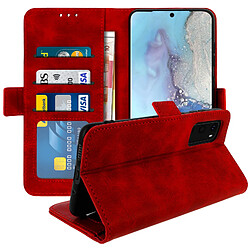 Avizar Housse Samsung Galaxy S20 Étui Folio Porte-cartes Fonction Support Rouge