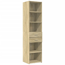 vidaXL Buffet haut chêne sonoma 45x42,5x185 cm bois d'ingénierie