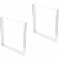 Emuca Pieds rectangulaires pour table Square blanc