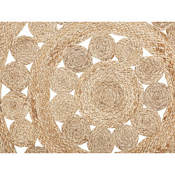 Acheter Beliani Tapis rond beige BIRECIK