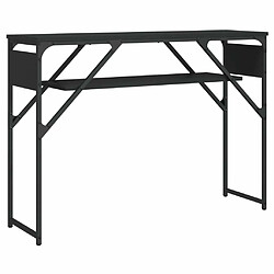 Maison Chic Table console | Meuble d'entrée | Table d'appoint avec étagère noir 105x30x75 cm bois d'ingénierie -GKD35352