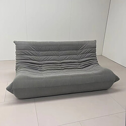 Avis SoftEva Canapé trois places - Gris Clair - pas d'assemblage, mousse double confort, support ergonomique, intérieur en tissu Soft touch