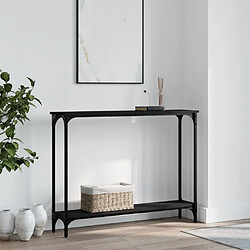 Maison Chic Table console | Meuble d'entrée | Table d'appoint noir 100x22,5x75 cm bois d'ingénierie -GKD77951