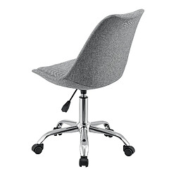 Avis Helloshop26 Fauteuil chaise siège de bureau rembourré 5 roulettes rotatif à 360° et réglable en hauteur métal gris clair 03_0004995