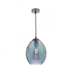 Luminaire Center Suspension Rogan fumé et nicke poli 1 ampoule