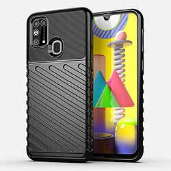 Coque en TPU texture sergé souple noir pour votre Samsung Galaxy M31