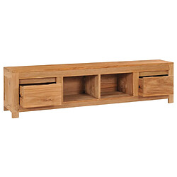 vidaXL Meuble TV 135x30x35 cm bois de teck massif