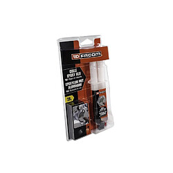 FACOM Colle epoxy - Seringue bi-composant avec bouchon - 28g