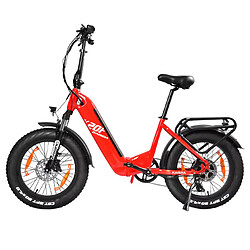 Vélo électrique KAISDA, pneus 20*4.0 pouces, moteur 25OW, batterie 36V 25Ah, vitesse maximale 25km/h, K20F - Rouge