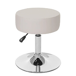 Acheter Decoshop26 Tabouret siège polyvalent hauteur réglable pivotant Ø 35cm en synthétique crème 04_0005331