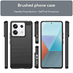 Htdmobiles Coque pour Xiaomi Redmi Note 13 Pro 5G / Poco X6 5G - housse etui silicone gel carbone + film ecran - NOIR