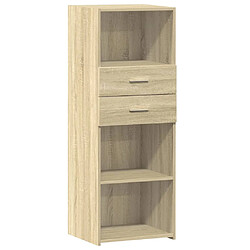 vidaXL Buffet haut chêne sonoma 45x42,5x124 cm bois d'ingénierie