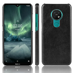 Wewoo Coque Rigide Pour Nokia 7.2 / 6.2 antichoc Litchi PC + Etui PU Noir