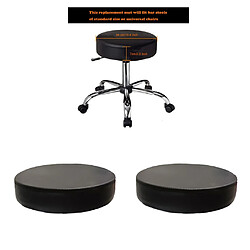 Avis 2 Pièces En Cuir PU 34cm Siège de Remplacement de Tabouret de Bar pour SPA Beauty Salon Accs