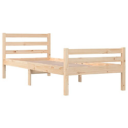 Acheter Maison Chic Lit adulte - Lit simple Cadre de lit,Structure du lit Contemporain Bois massif 100x200 cm -MN77411