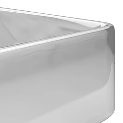 Acheter vidaXL Lavabo avec trou pour robinet 48x37x13,5 cm Céramique Argenté