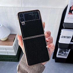 Coque en TPU + PU nano électroplaqué, anti-chute pour votre Samsung Galaxy Z Flip4 5G - noir