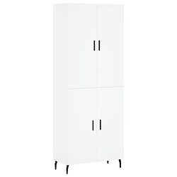 vidaXL Buffet haut Blanc 69,5x34x180 cm Bois d'ingénierie