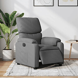 vidaXL Fauteuil inclinable électrique Gris foncé Tissu