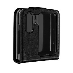 Avizar Coque pour Oppo Find N2 Flip Clapet Languette Magnétique Chesterfield Noir