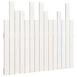 vidaXL Tête de lit murale Blanc 95,5x3x80 cm Bois massif de pin