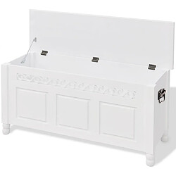 Acheter Maison Chic Banc de rangement | Meuble de rangement d'Entrée | Coffres d'Intérieur en style baroque PFDM blanc -MN27218