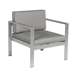 Beliani Chaise de jardin SALERNO Métal Gris foncé