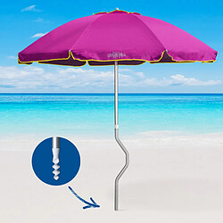 Acheter Parasol de plage aluminium léger visser protection uv GiraFacile 220 cm Eolo