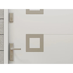 Avis Vente-Unique Porte d'entrée en acier pleine et inox H207 x L100 cm blanc - poussant droit - TIFANA