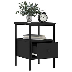 Acheter vidaXL Tables de chevet 2 pcs noir 34x36x50 cm bois d’ingénierie