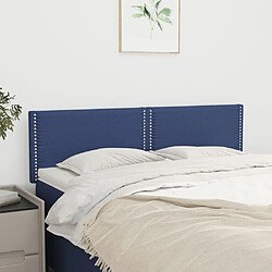 Maison Chic Lot de 2 Têtes de lit design Bleu pour chambre - Décoration de lit 72x5x78/88 cm Tissu -MN87933